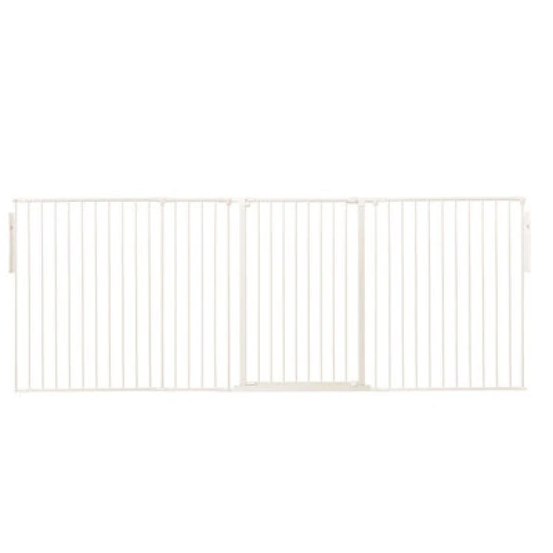 Image of Safetots Premium Extra Tall Room Divider, Up To 272Cm Wide, White, 105Cm Tall, Multi Panel Barrier For Baby And Toddler