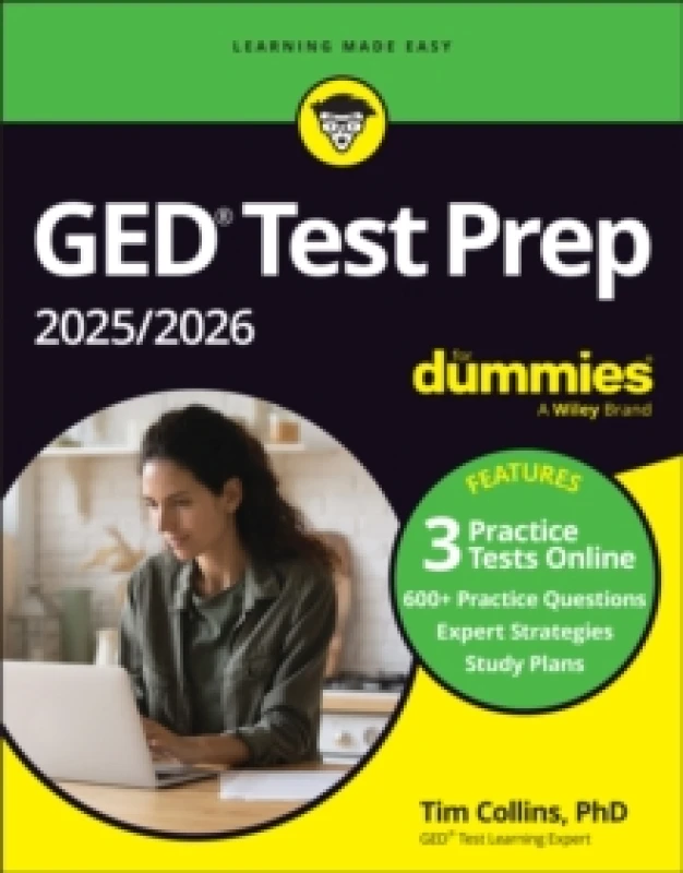 Image of GED Test Prep 2025/2026 For Dummies : Book + 3 Practice Tests Online Paperback / softback