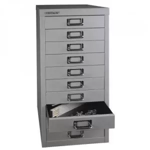 Image of Bisley multi drawers with 10 drawers - silver B10MDS