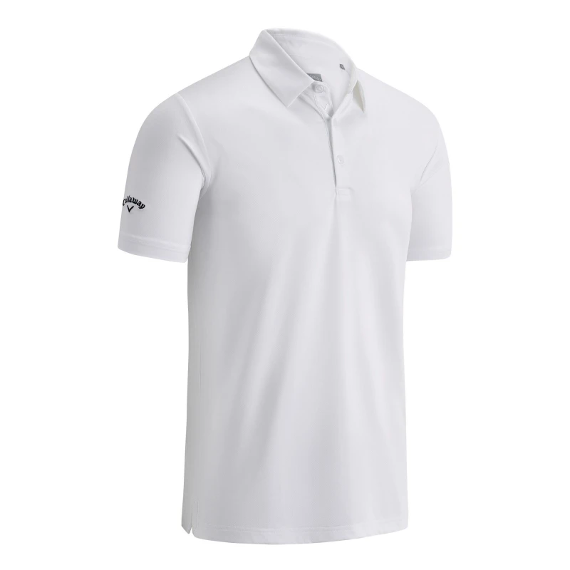 Image of Callaway Callaway Men Swing Tech Solid Colour Polo Shirt in White Size: X-Small White XS Male 5059444801877