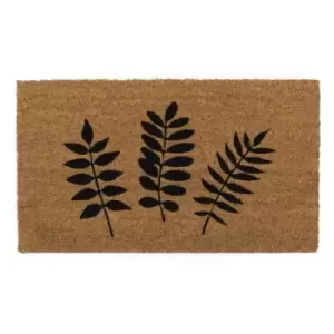 Image of JVL Eco-friendly Latex Backed Coir Door Mat, Foliage