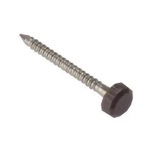 Image of ForgeFix Polytop Pin Brown Stainless Steel 40mm Box 250