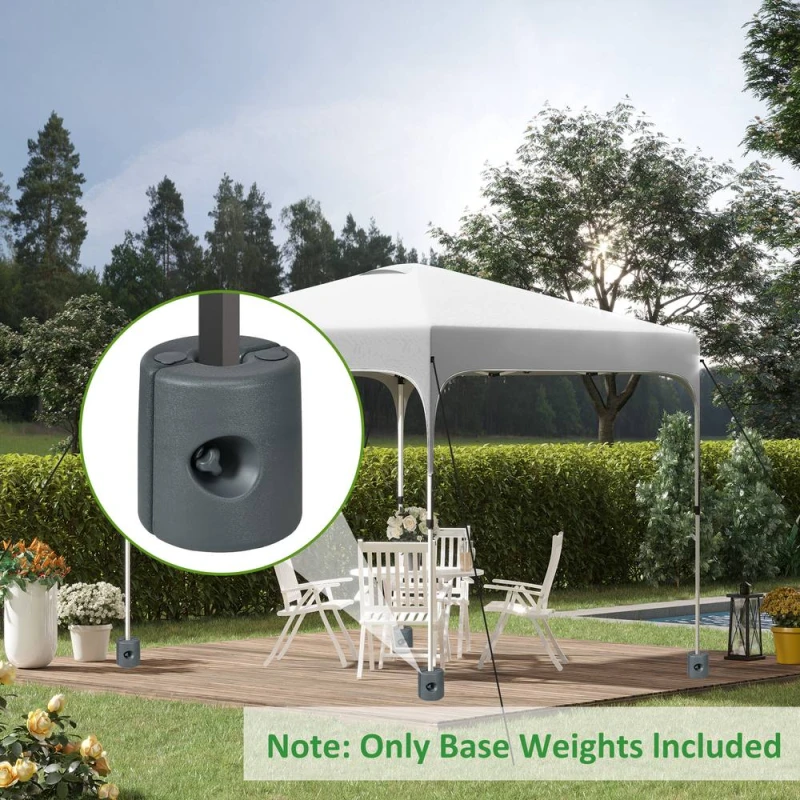 Image of OUTSUNNY Gazebo Weights Set of 4 for Pop up Canopy, 48KG in Light Grey Size: 4 Pack Light Grey Unisex 4 Pack