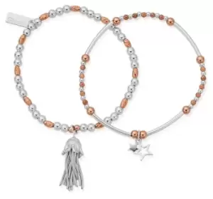 Image of ChloBo MBSET738337 Mixed Metal Wishful Set Of 2 Rose Gold Jewellery