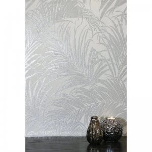 Image of Luxe Palm Kiss Foil Wallpaper