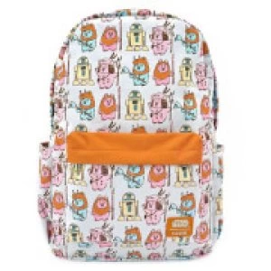 Image of Loungefly Star Wars Pastel Ewok Aop Nylon Backpack