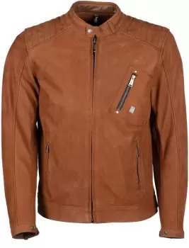 Image of Helstons Colt Nubuck Motorcycle Leather Jacket, brown, Size L, brown, Size L