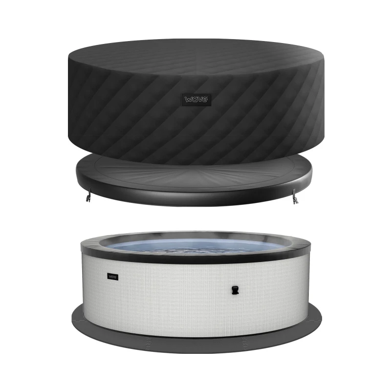 Image of Wave Spas Wave Spas Wave Tahoe Energy-Efficient Hot Tub Bundle 6 Person in Light Grey Light Grey 6 Person Unisex 5061039897349