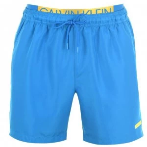 Image of Calvin Klein Double Waist Swim Shorts - Blue 412