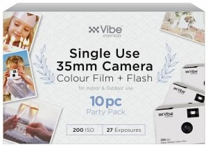 Image of VIBE Single Use Camera 27 Shots with Flash 10PC Party Pack