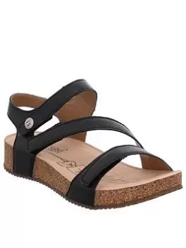 Image of Josef Seibel Tonga 25 Flat Sandals - Black, Size 5, Women