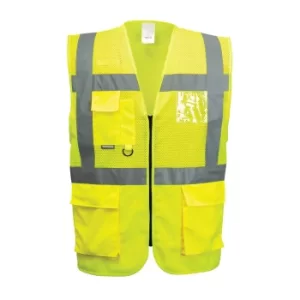 Image of Portwest C496 Madrid Executive Mesh Vest Yellow 4XL
