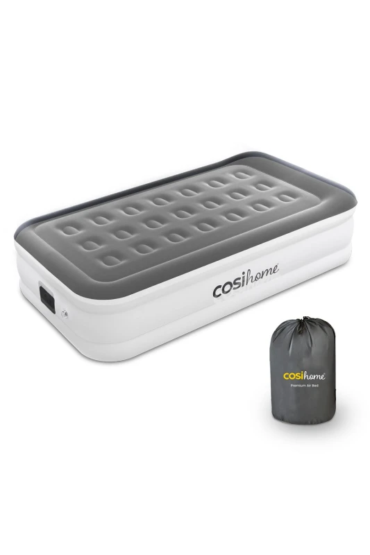 Image of Cosi Home Air Bed With Built-in Electric Pump & Pillow in Dark Grey Size: Single Dark Grey Unisex Single