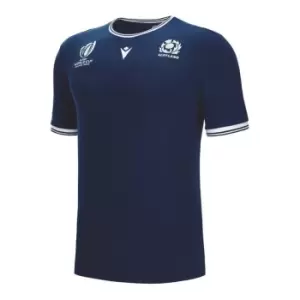 Image of Macron Scotland Rugby World Cup 2023 T-Shirt Mens - Blue