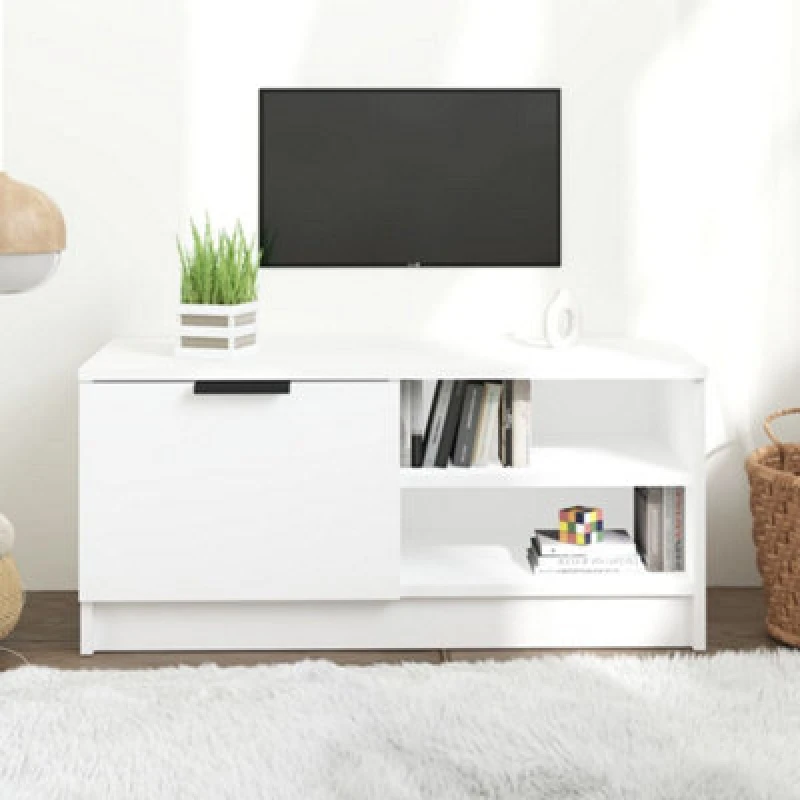 Image of Vidaxl TV Cabinet White 80X35X36.5cm Engineered Wood