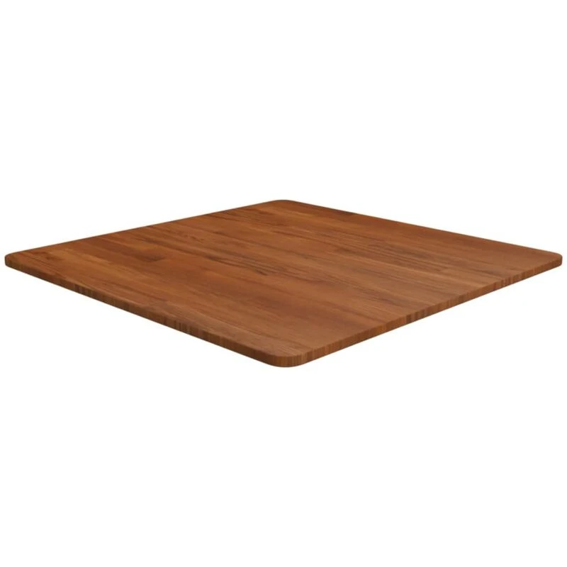 Image of Vidaxl Square Table Top Dark Brown 70X70X1.5Cm Treated Solid Wood Oak, Brown 343017