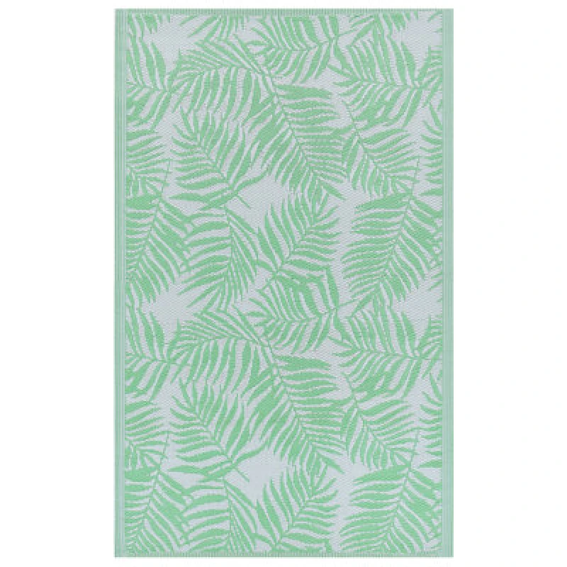 Image of Beliani Outdoor Rug Kota Light Green 120 X 180 Cm Reversible