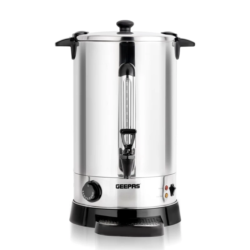 Image of Geepas 20L Catering Urn Electric Hot Water Boiler 1650W Tea Urn Stainless Steel Geepas Silver unisex