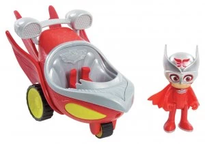 Image of PJ Masks Speed Booster Vehicle Figure Set Owlette