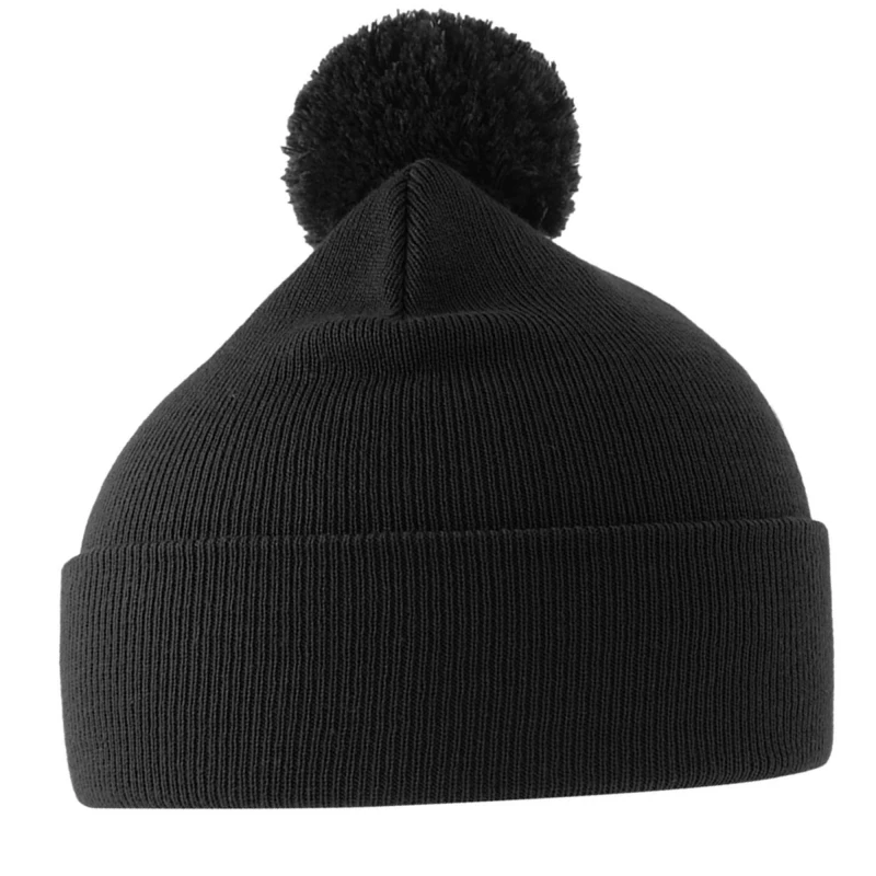 Image of Atlantis Atlantis Men Wind S Pom Pom Double Skin Cuffed Beanie in Black One Size Male 5063693996604