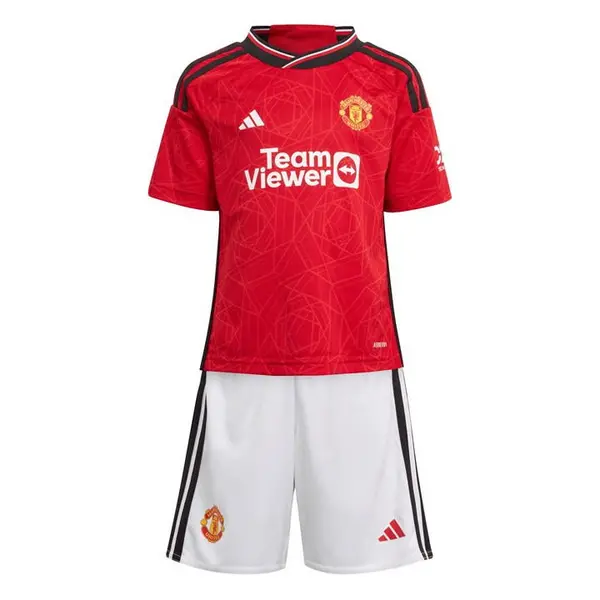 Image of adidas Manchester United Home Minikit 2023 2024 Infants Domestic Replica Minikits 18-24M Red 37890408105