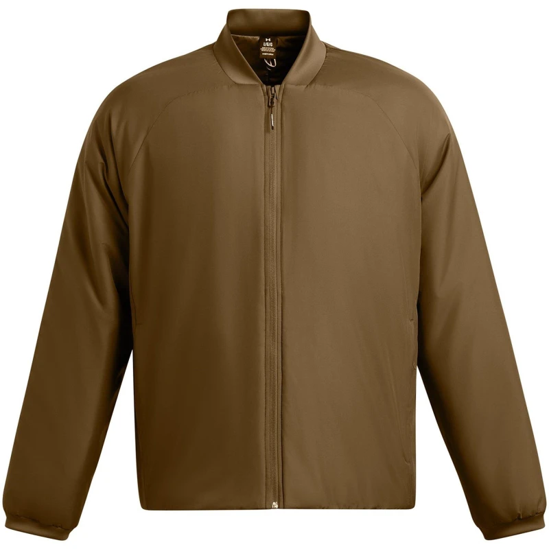 Image of Under Armour Mens Unstoppable Midweight Moisture-Wicking Bomber Jacket Brown male S