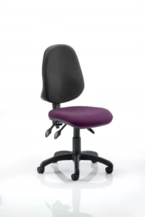 Image of Eclipse III Lever Task Operator Chair Bespoke Colour Seat Purple