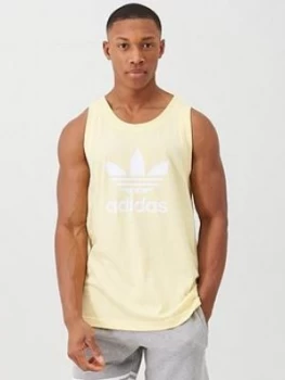 Image of Adidas Originals Trefoil Tank - Yellow
