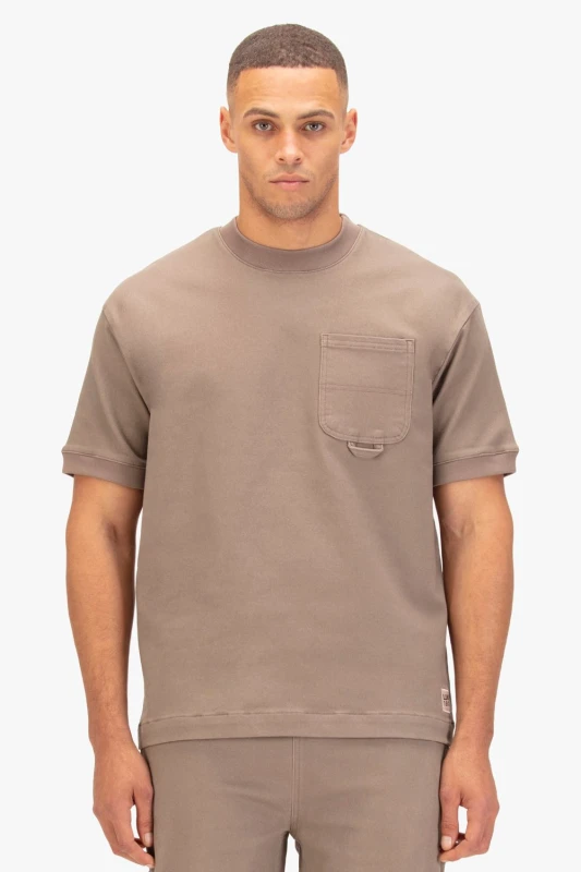 Image of Luke 1977 Luke 1977 Men Dovetail Carpenter Oversized T-Shirt in Brown Size: Medium Brown M Male 5063494089819