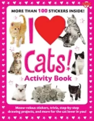 Image of i love cats activity book meow velous stickers trivia step by step drawing