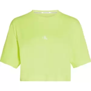 Image of Calvin Klein Jeans Puff Print Back Logo T Shirt - Yellow