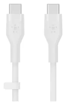 Image of Belkin Silicone USB-C to USB-C 2m Charging Cable - White