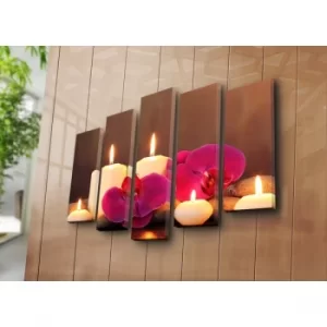 Image of 5PATK-47 Multicolor Decorative Canvas Painting (5 Pieces)