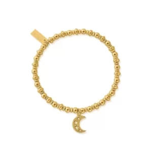 Image of ChloBo GBDS3087 Gold Tone Didi Starry Moon Hand Bracelet