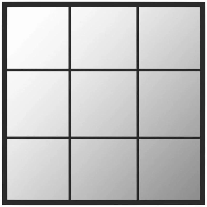 Image of VIDAXL Wall Mirror Black 60x60cm Metal Vidaxl 8720286854433