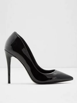 Image of Aldo Stessy Court Shoes - Black Patent, Size 8, Women