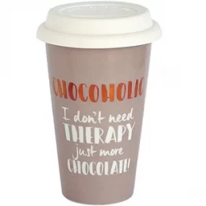 Image of Arora Ultimate Gift for Girls 8700 Chocoholic Ceramic Travel Mug, Stainless Steel, 300 milliliters