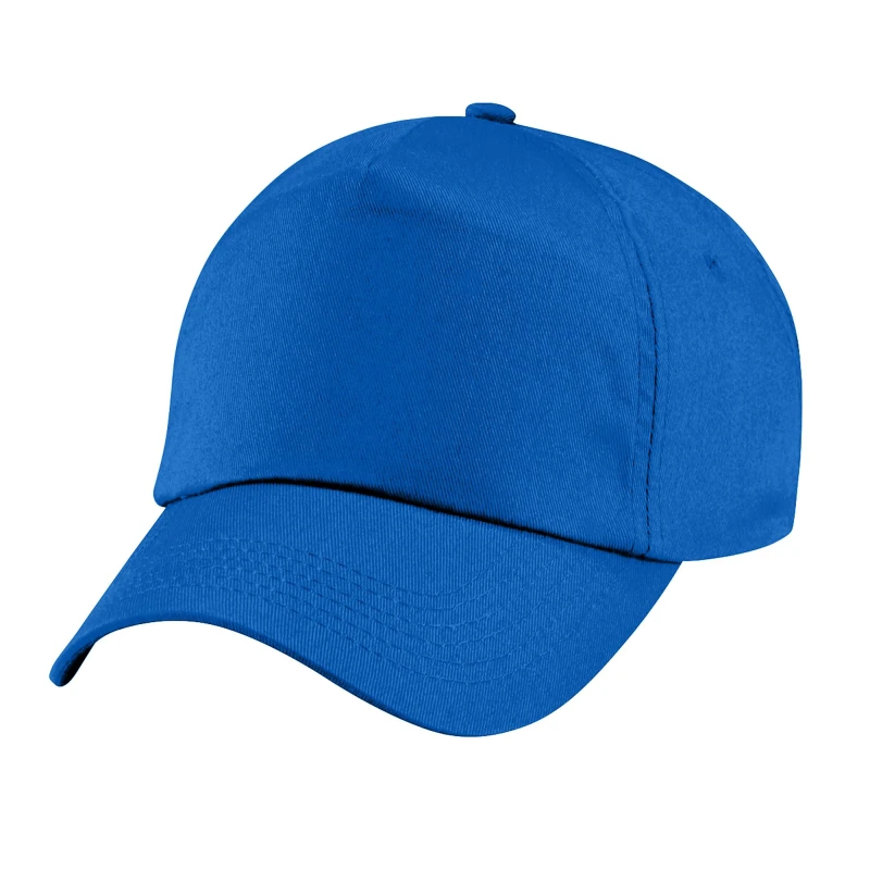 Image of Beechfield Plain Original 5 Panel Baseball Cap in Royal Royal Unisex One Size