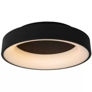 Image of Lucide Mirage Modern Flush ceiling light - Ø45cm - LED Dim. - 1x33W 2700K - Black