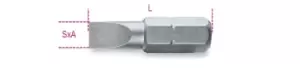 Image of Beta Tools 861LP 1x 1/4" Hex Drive Flat/Slotted Bit 0.8 x5.5mm 008610015
