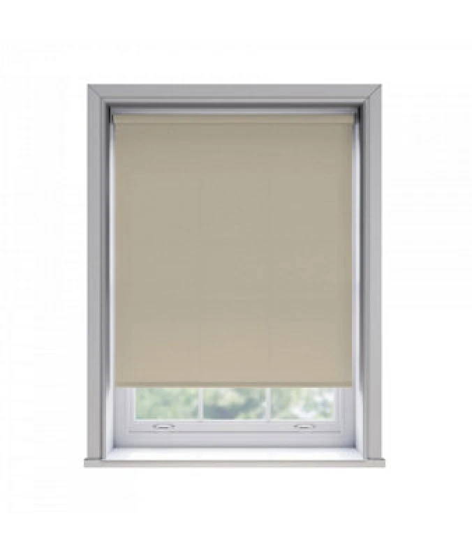 Image of 65Cm No Drill Self Adhesive Taupe Thermal Blackout Roller Blind (170Cm Drop)