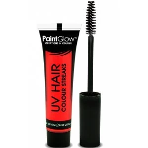 Image of (5 Pack) PaintGlow UV Neon Hair Colour Streaks Red 15ml