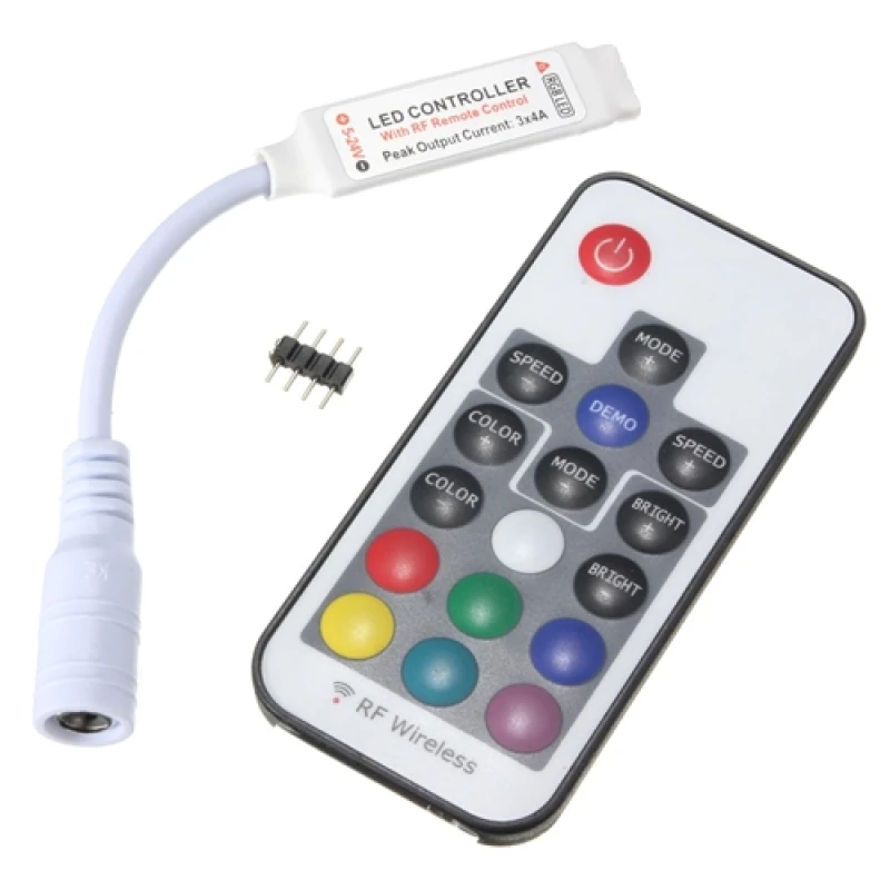 Image of Ener-J RF Mini Controller with 17 Key Remote for RGB Strips 21670AWUK