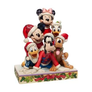 Image of Piled High with Holiday Cheer (Mickey and friends) Disney Traditions Figurine