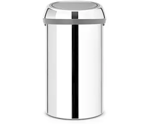 Image of Brabantia 60 Litre Brilliant Steel Touch Bin Silver Stainless Steel