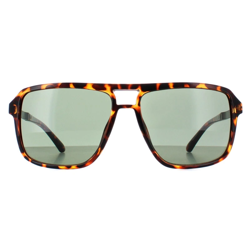 Image of Guess Aviator Dark Havana Green GF5085 Brown unisex