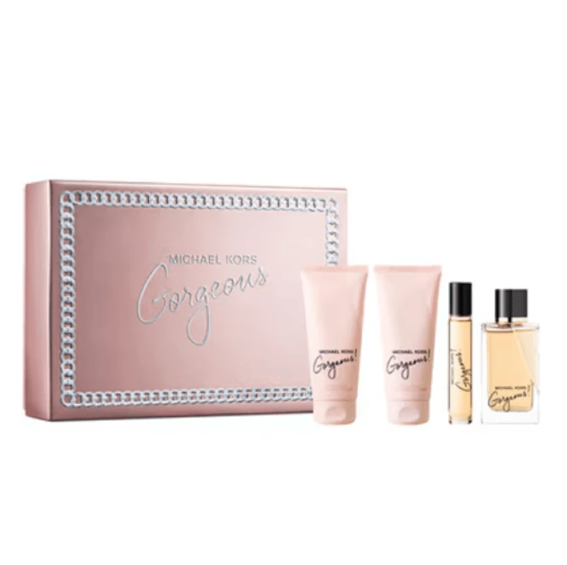 Image of Michael Kors Gorgeous! Gift Set 100ml Eau de Parfum + 100ml Body Lotion + 100ml Shower Gel + 5ml EDP