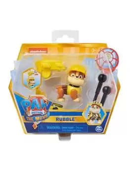 Image of Paw Patrol Movie Collectible Action Figure - Rubble