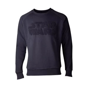 Image of Star Wars - Chenille Logo Mens Medium Sweater - Black
