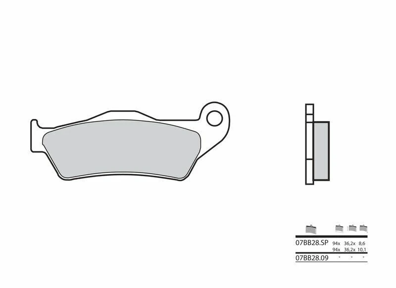 Image of Brembo S.p.A. Street Sintered Metal Brake pads - 07BB28SP